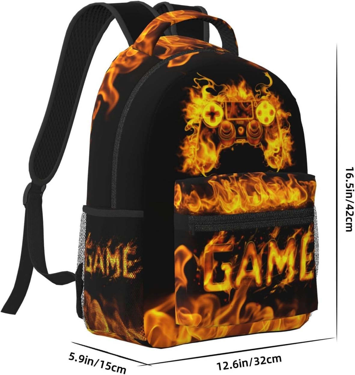 Game Kids Backpack for Boys Girls Gaming Elementary Schoolbag Kindergarten Gamepad Bookbags Preschool Toddler Book Bags Travel Bag Hiking Camping Rucksack Daypack for Back to School Gifts