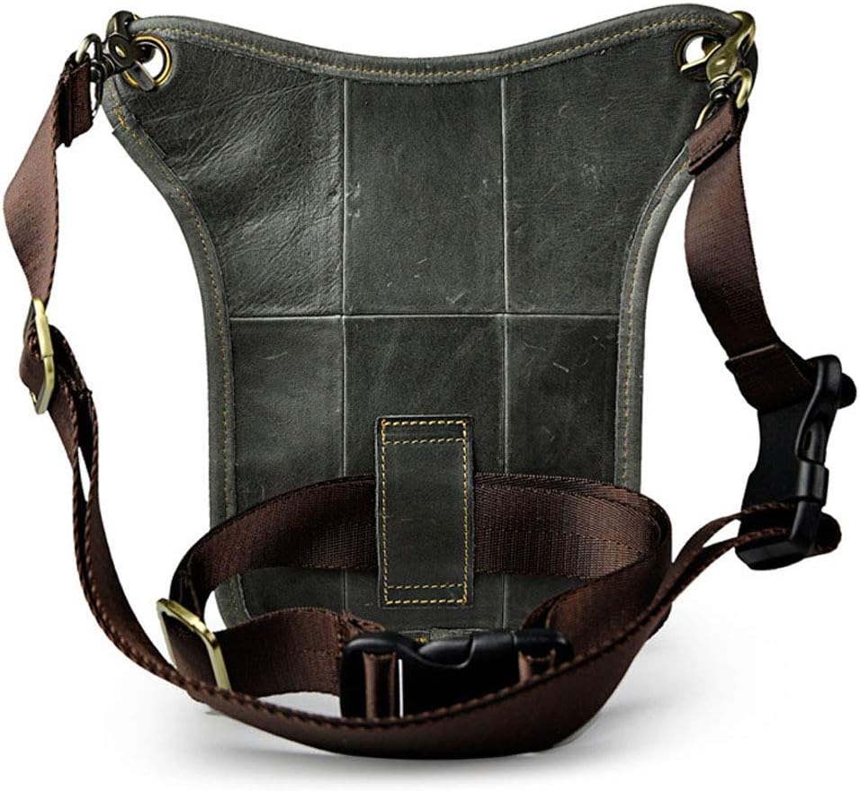 Leather Waist Pack Drop Leg Bag for Men Women Belt Bumbag Multi-Purpose Motorcycle Bike Outdoor Sports Tactical Cycling Riding Hiking Camping Pouch