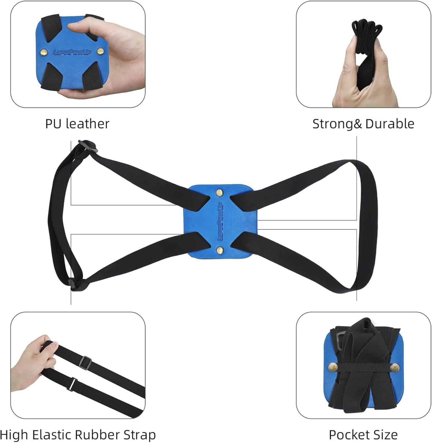 Luggage Straps Bag Bungees, Adjustable TSA-Approved – High Elastic Suitcase Belt for Securing Carry-On (1 Pack Blue)