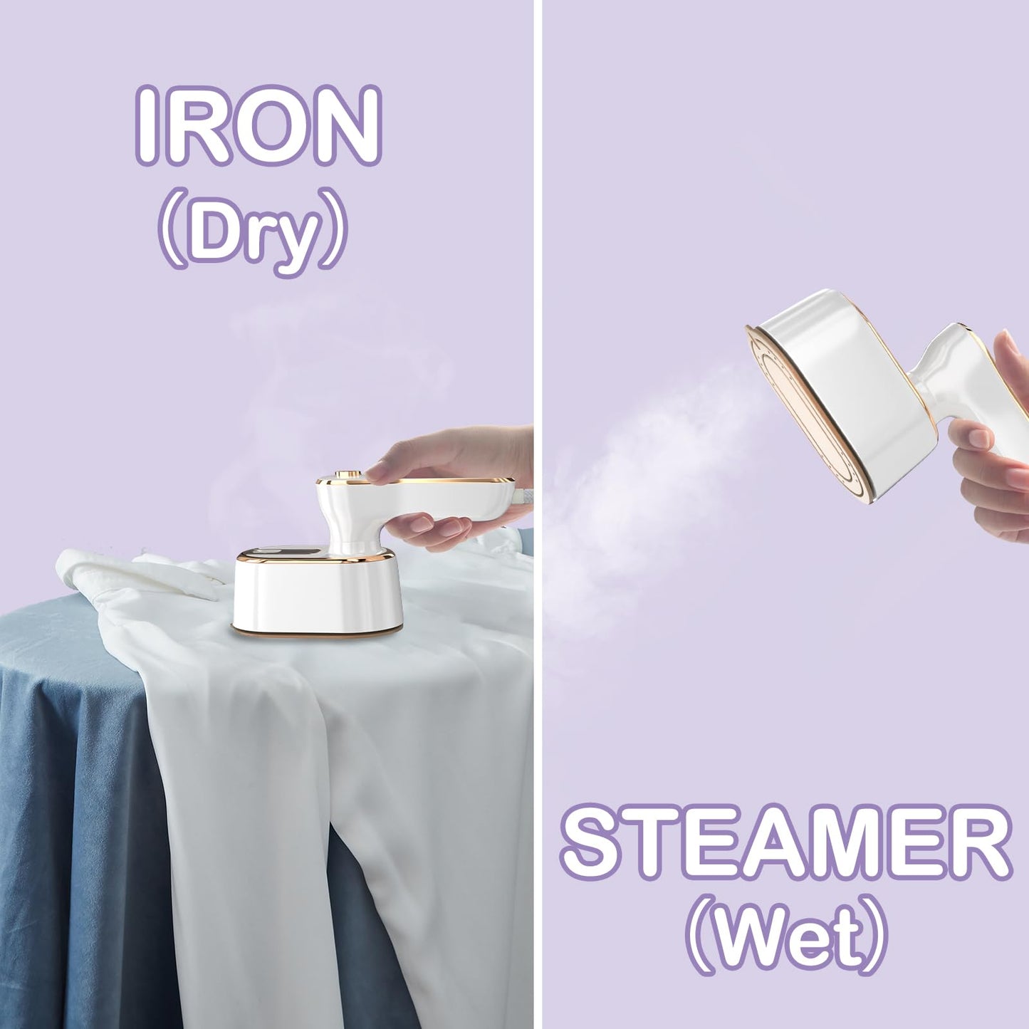 Travel Steamer Iron for Clothes Mini - Portable Ironing Machine Travel Small Size Portable Steamer