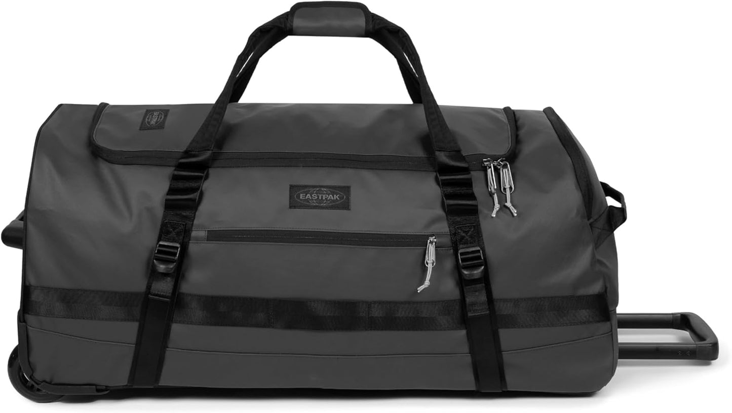 Eastpak Duffel Pack Wheel L – 90L Wheeled Duffel with Telescopic Handle, Convertible Backpack Straps, Weatherproof Finish & Gear Loops