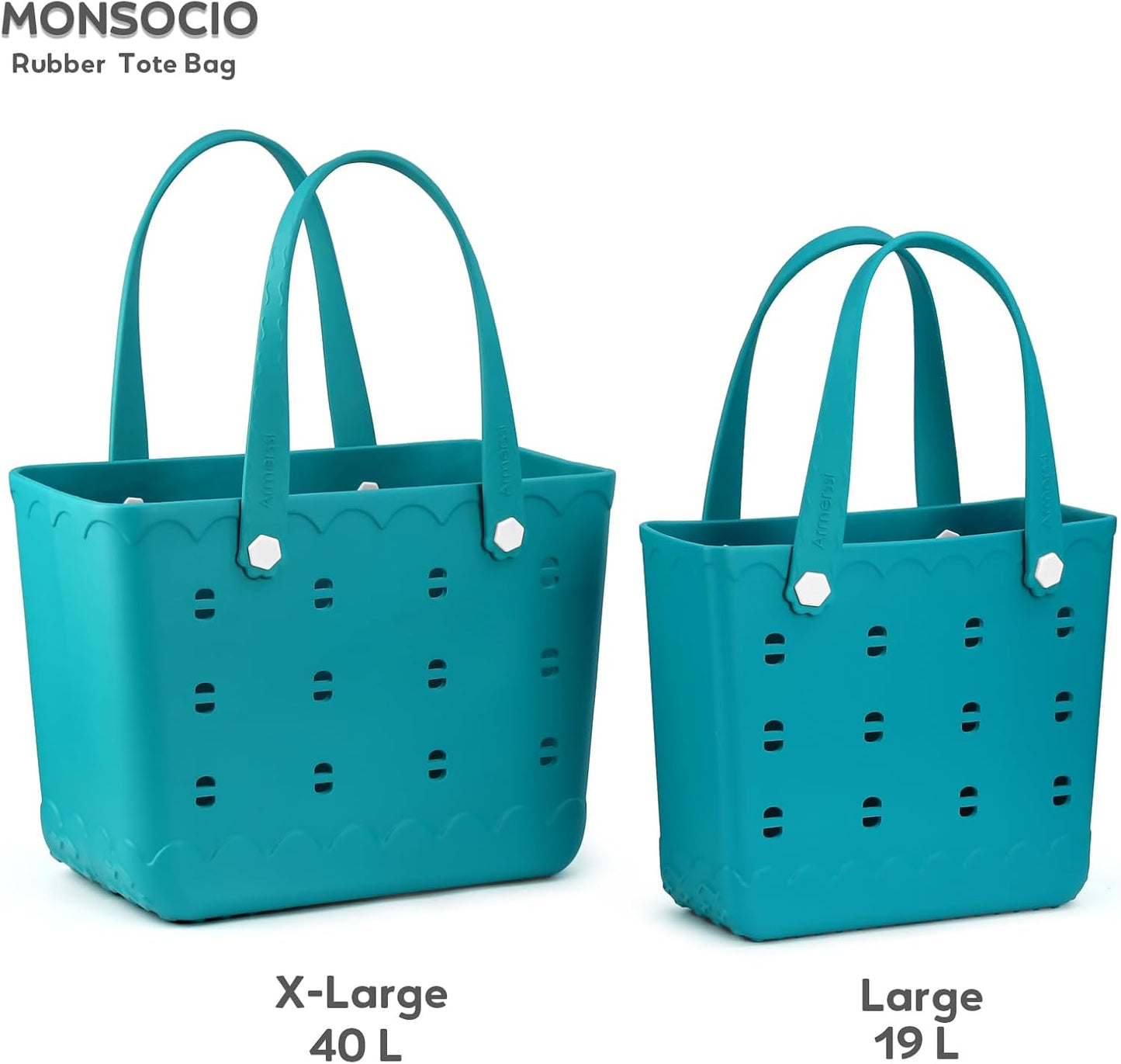 Rubber Beach Bag Waterproof Durable Tote Bag for Beach Sports Pool Modern Rubber Tote