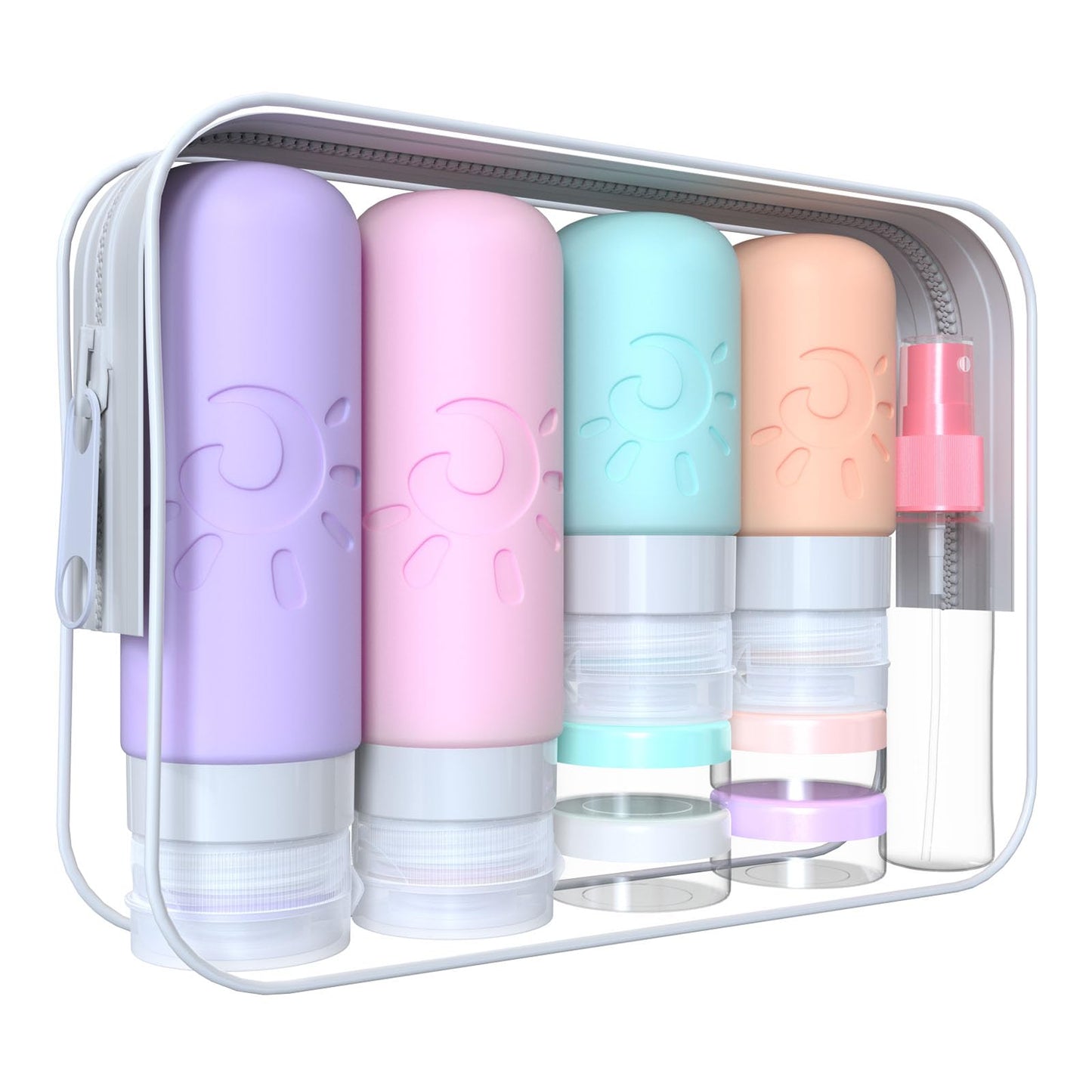 Zafit 18 Pack travel Bottles for Toiletries, TSA Approved Silicone Travel Containers Leak Proof