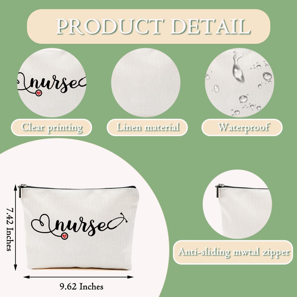 Nurse Gifts Makeup Bag Nurse Accessories for Work, Nursing Cosmetic Bag Nursing Bags for Nurses Appreciation Gifts for Women Coworkers Graduation Birthday Survival Kit Travel pouch