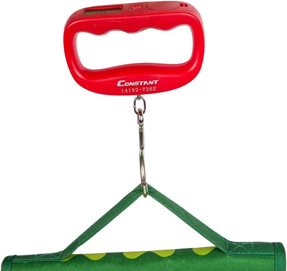 50kg 10g Portable High Precision Smart Electronic Fishing Luggage Scale with LCD Display Backlight,Red