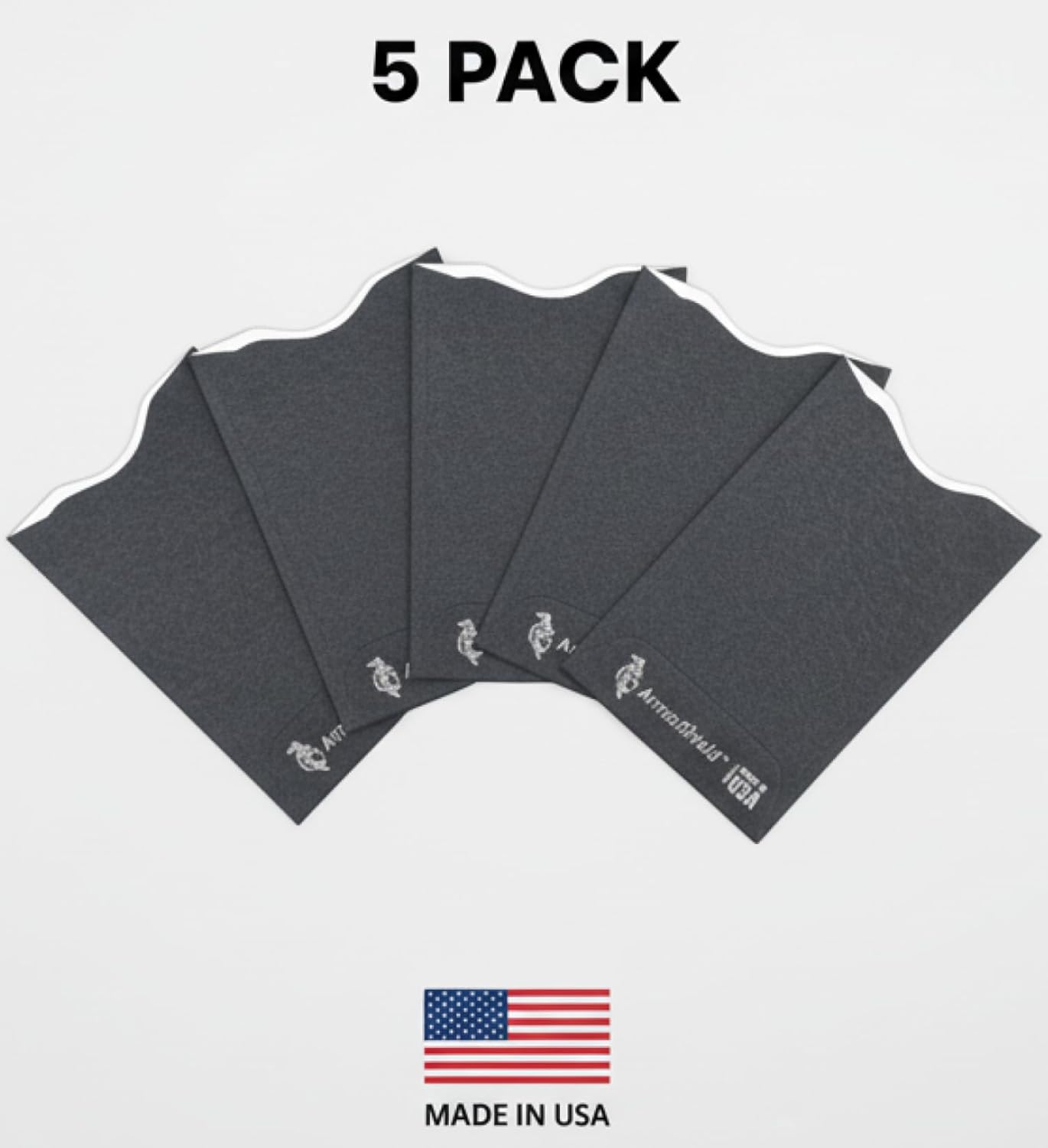 Semper Paratus Gear TYVEK RFID Blocking Credit Card Sleeves Protectors | 100% MADE IN USA - For Travel wallet, pocket or purse. Safeguard against identity theft (GRAY-5PACK)