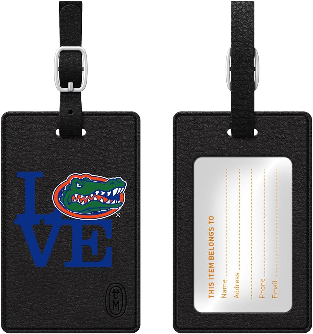 OTM Essentials University of Florida Faux Leather Luggage Tag, Durable Travel Accessories with