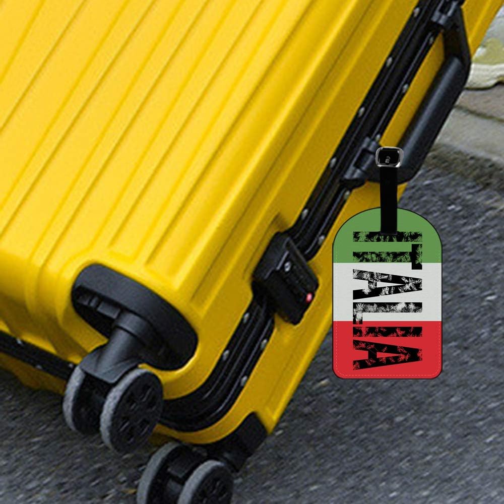 Italia-Italy Italian Flag Luggage Tag Suitcase Carry-On ID Bag Label Travel Accessories Baggage Name Tag - 1 pack