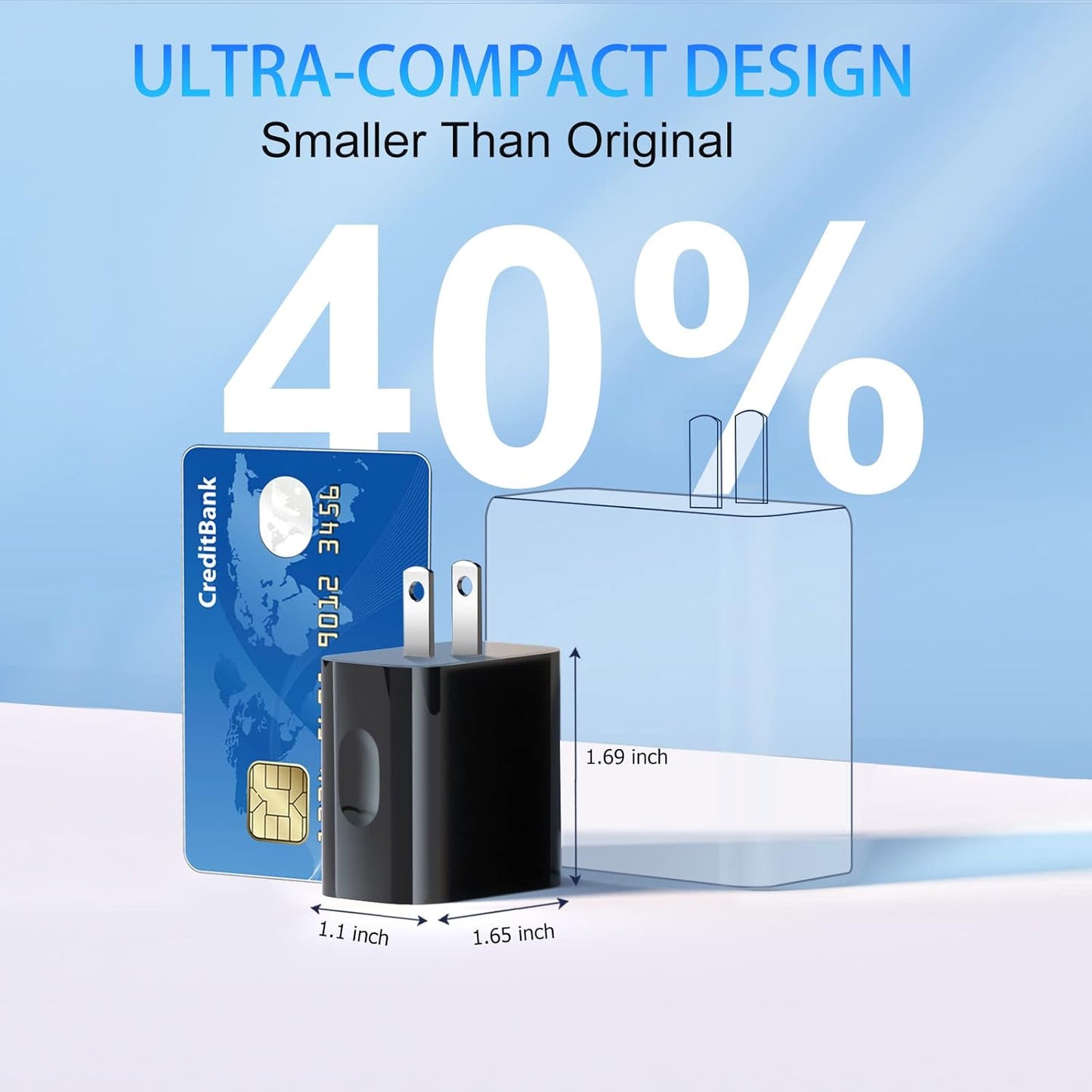 20W USB C Fast Charger+Quick Fast Charger 3.0 Wall Charger, Bangfun 5 Pack Dual Port PD Fast Charging Block Power Adapter Compatible iPhone 17/16/15/14/13/12/11 Pro Max/XS/SE/Plus, Samsung S20 (Black)