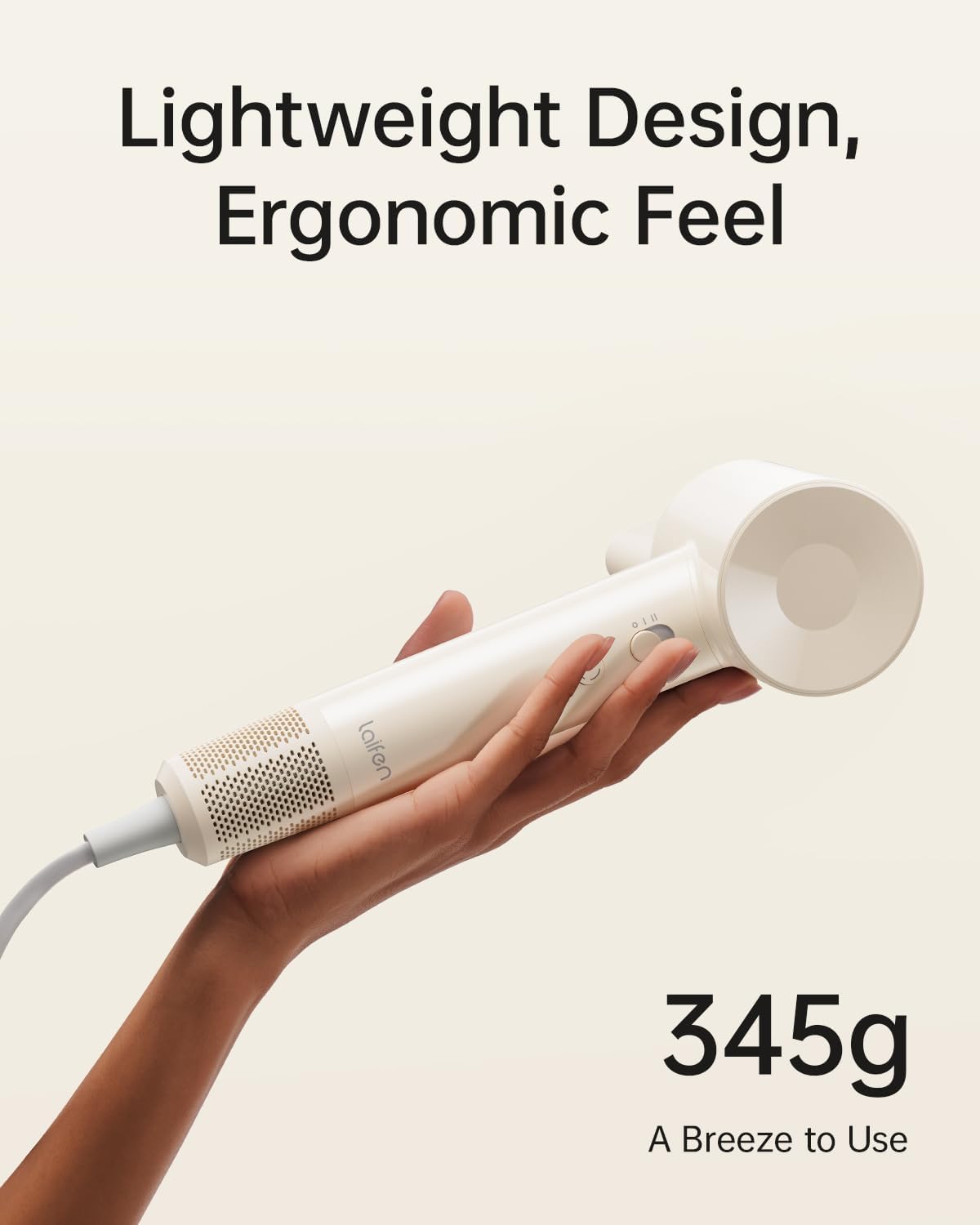 Laifen SE Lite Hair Dryer, Negative Ionic Blow Dryer with 100,000 RPM Brushless Motor for Fast
