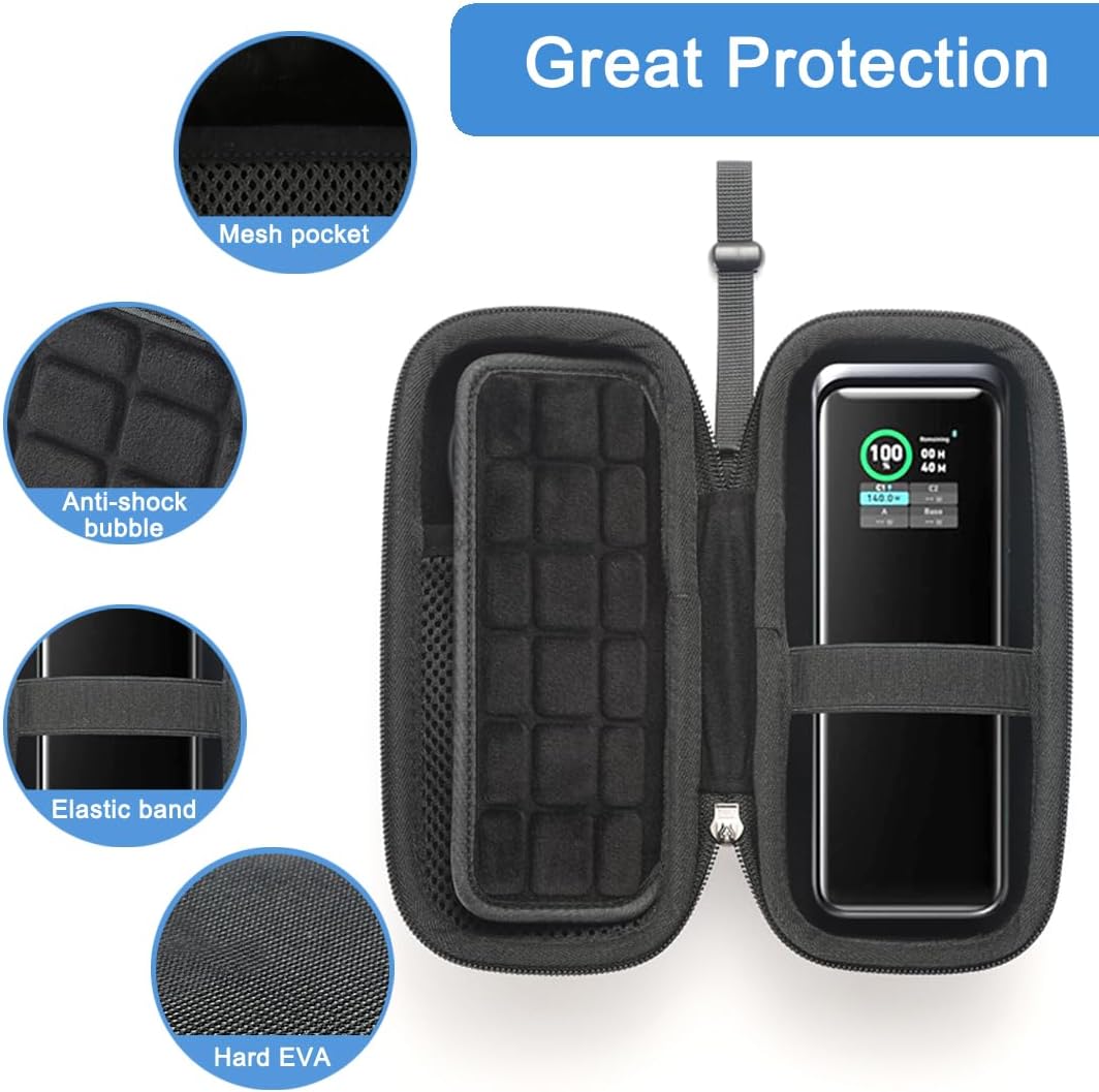 RAIACE Hard Travel Storage Case Compatible with Anker Power Bank 27650mAh 250W. (case only) - Black