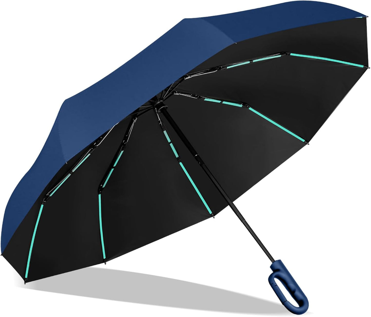 Automatic robustness folding Umbrella - Hurricane Windproof 80 Ribs & 10 Shafts, Compact 35cm Lightweight Fold, UPF 50+ UV Protection for Sun & Rain, Car Portable Umbrella