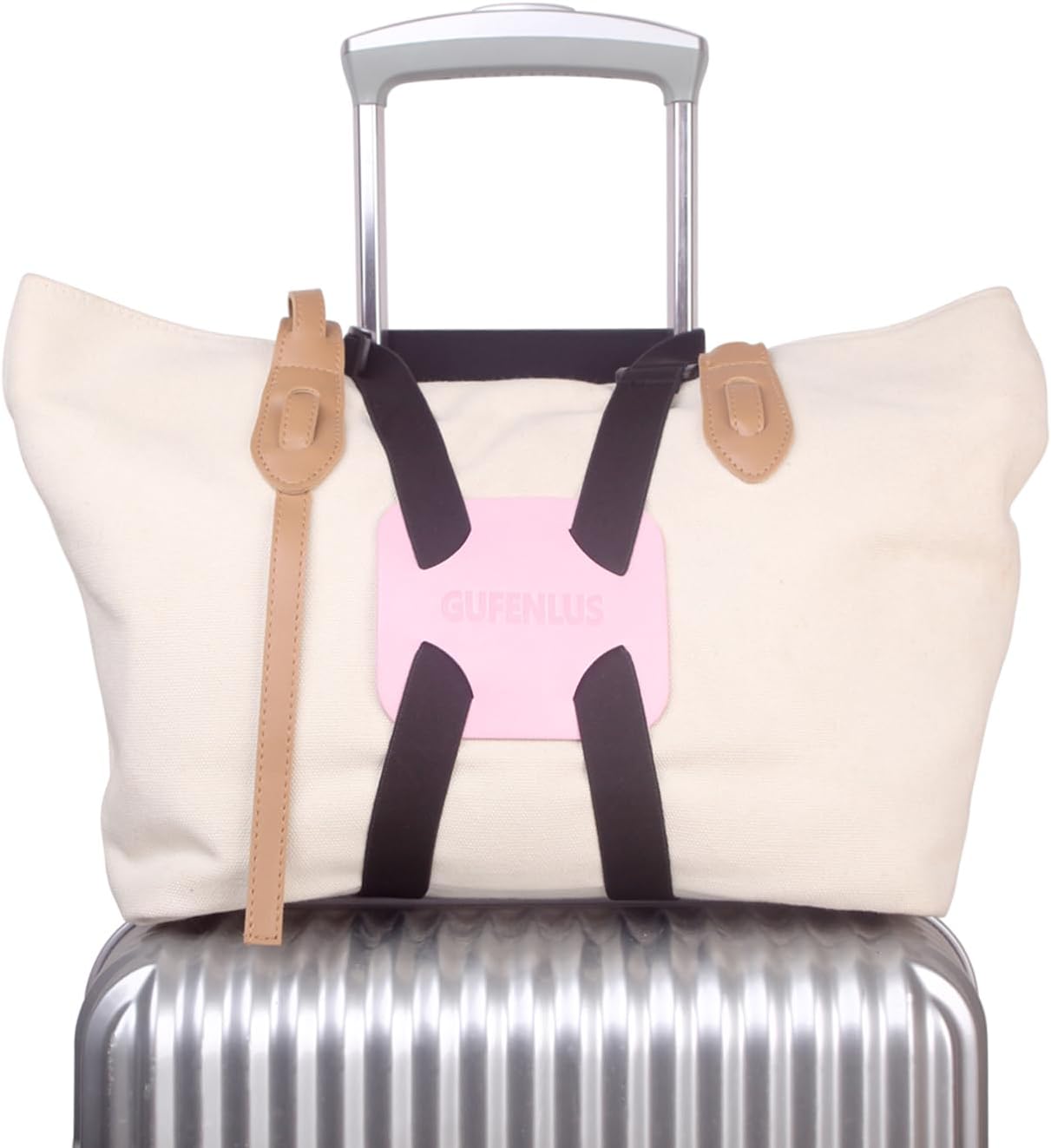 Luggage Straps，Luggage Straps for Suitcases Add a Bag Easy to Travel Belt for Luggage，Bag Bungee for Luggage，Adjustable Size Luggage Belt (Light Pink-2)