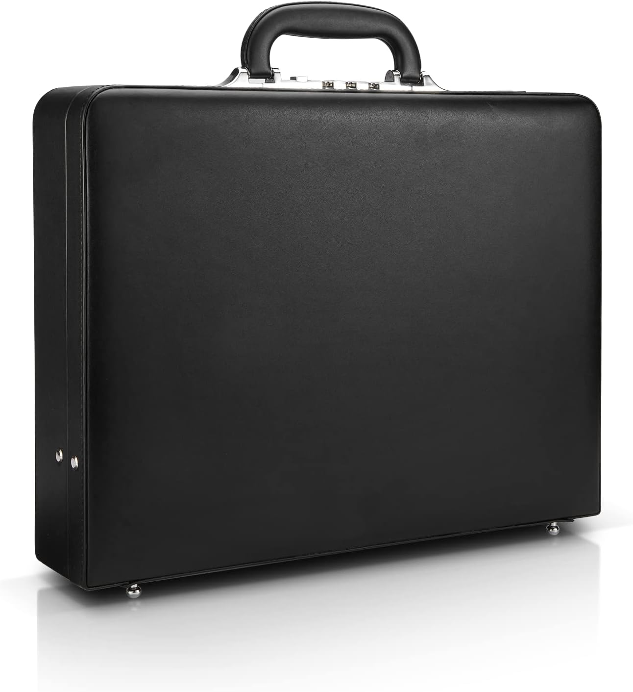 Briefcases for Men, Professional Leather Briefcase with Lock, Hard Shell Business Brief Case