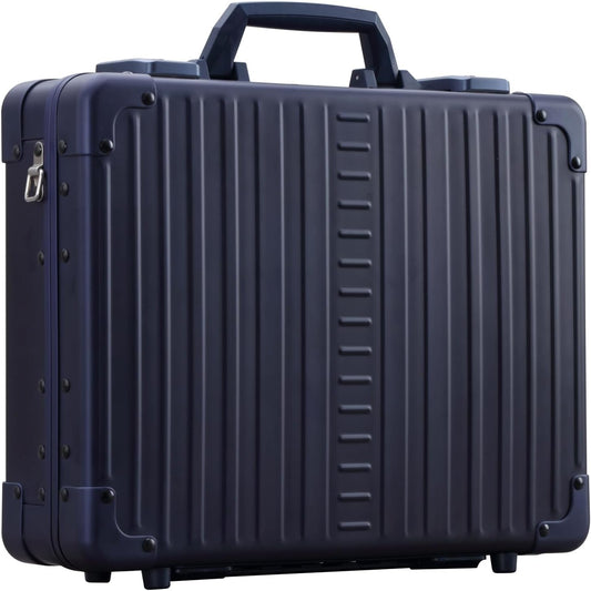 15" Aluminum Briefcase for Men & Women - Durable Hard Case Attache for Business, Work & Documents - RFID Blocking Organizer