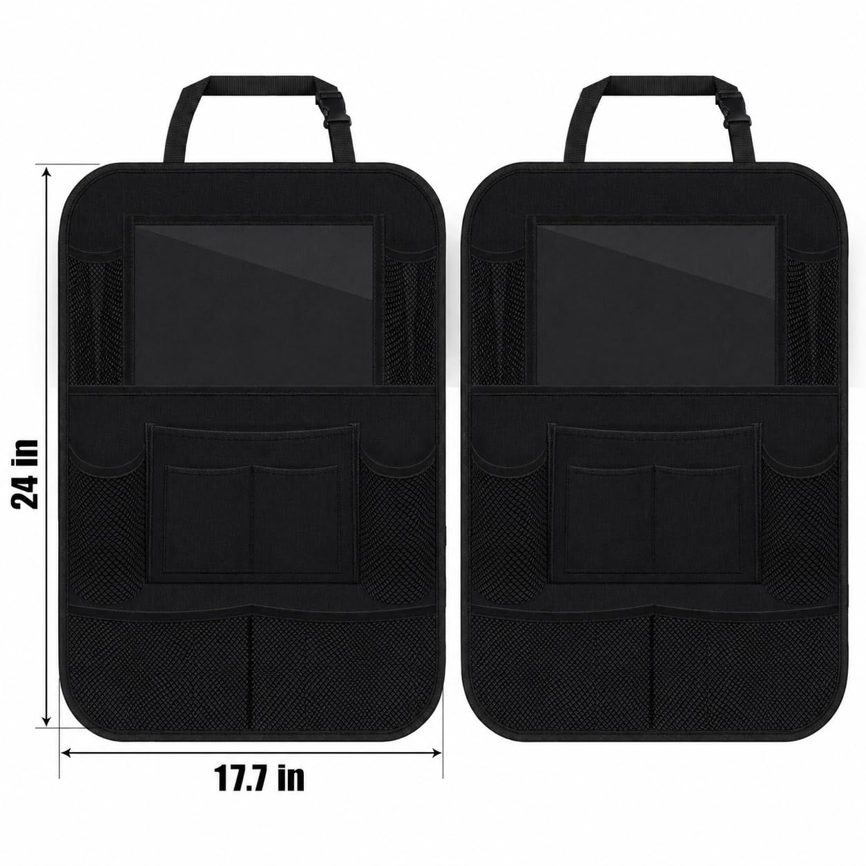 ULEEKA Car Backseat Organizer with 10" Table Holder, 9 Storage Pockets Seat Back Protectors Kick