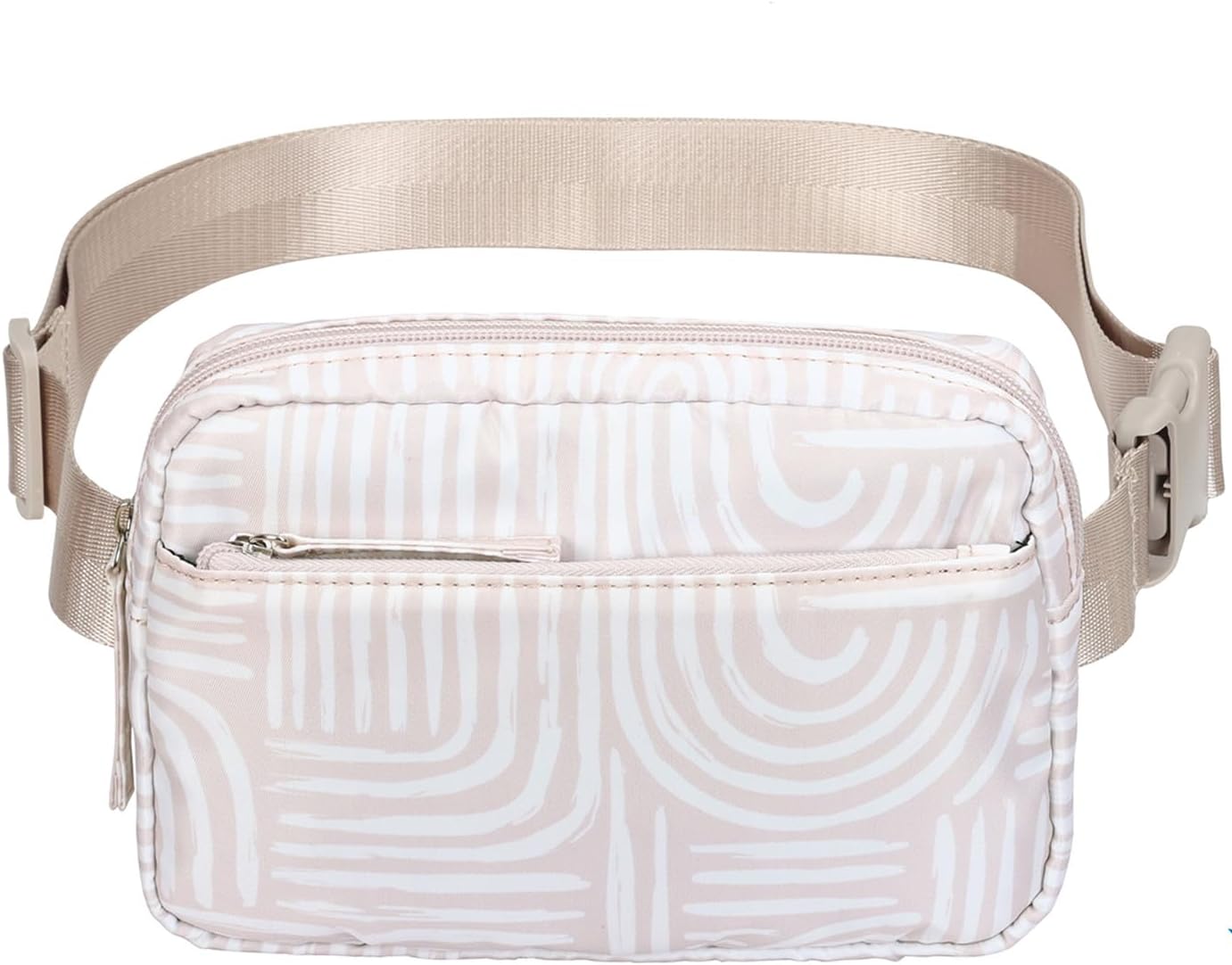 HDE Belt Bag 2L Fanny Pack Cross Body with Adjustable Strap Travel Waist Pack - Boho Brush Strokes