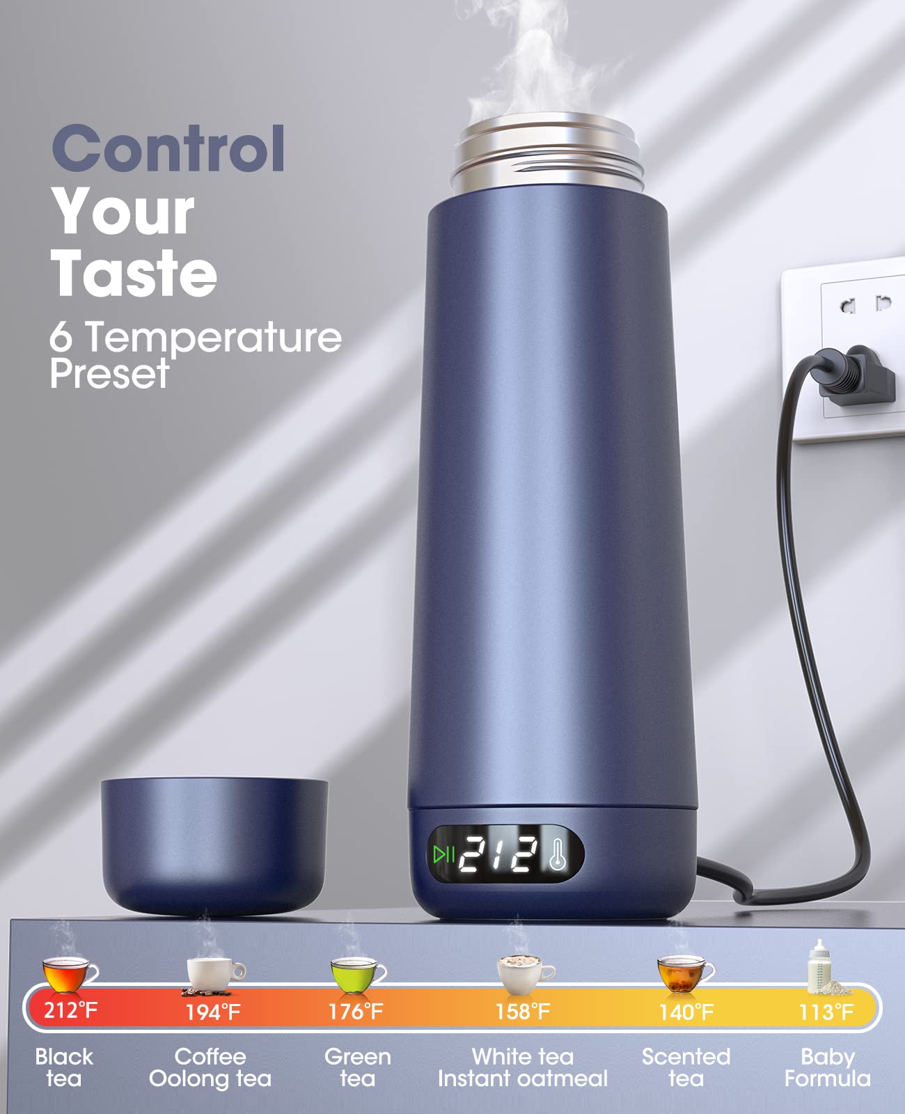 Nicewell Portable Electric Kettle for Travel Global Use 110-240V