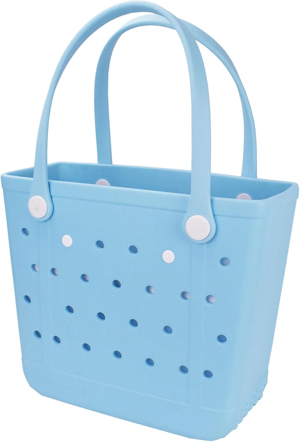 Medium Beach Bag, Waterproof Rubber Beach Bag, Washable Open Tote Bag Durable Tote Travel Bags for Outdoor Sport