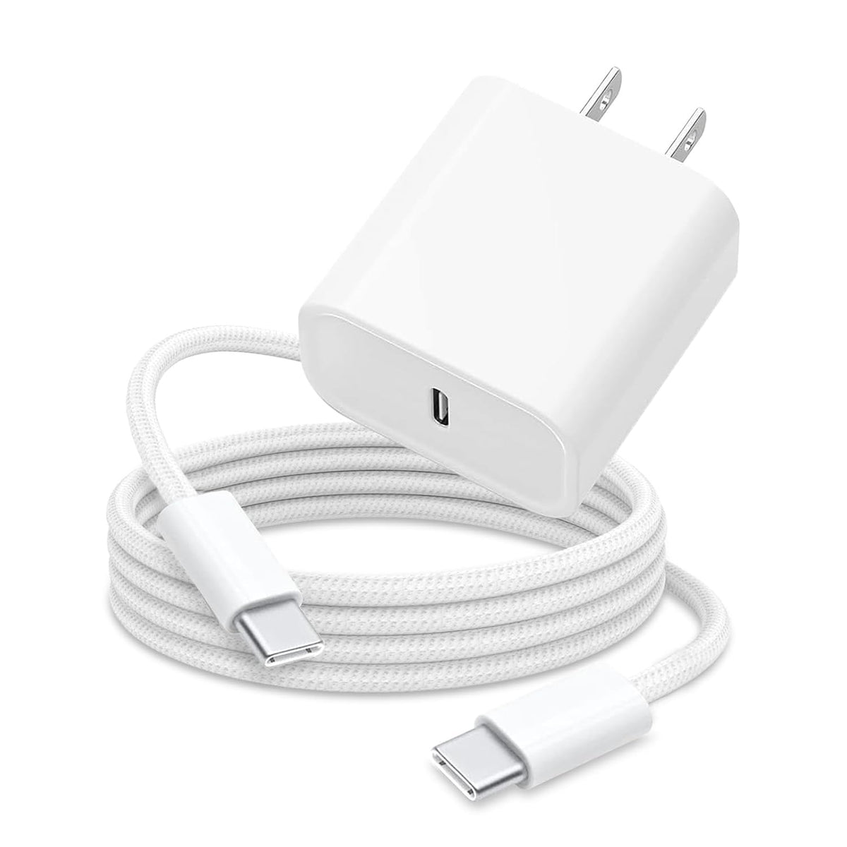6FT 20W USB Type C Fast Charger Block for iPhone 16e 17 16 15 Pro MaX,AirPods 4 4th, AirPods Pro 3