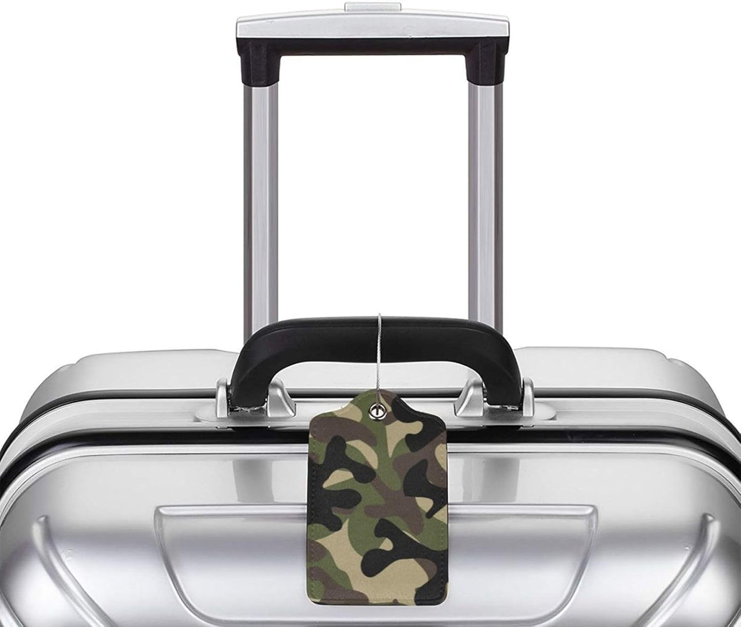 2 Pcs Camouflage Luggage Tag for Suitcases, Funny Camo Tags, Cruise Ship Essential Travel Gift for Men Women Couples, Army Military Birthday Party Decorations, Christmas Unique Ideas Gift
