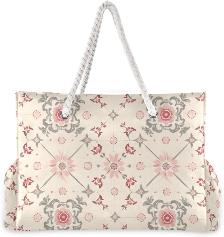 senya Large Beach Bags Totes Swim Canvas Tote Shoulder Bag Water Resistant Bags for Gym Travel Daily