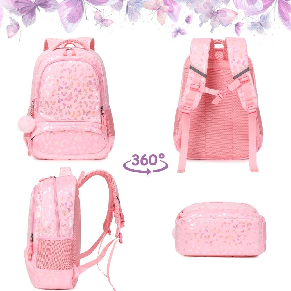 Meisohua Girls Backpack Elementary School Bags for Girls Bookbags for Kids Preschool Kindergarten Primary Kids Backpacks with Chest Strap
