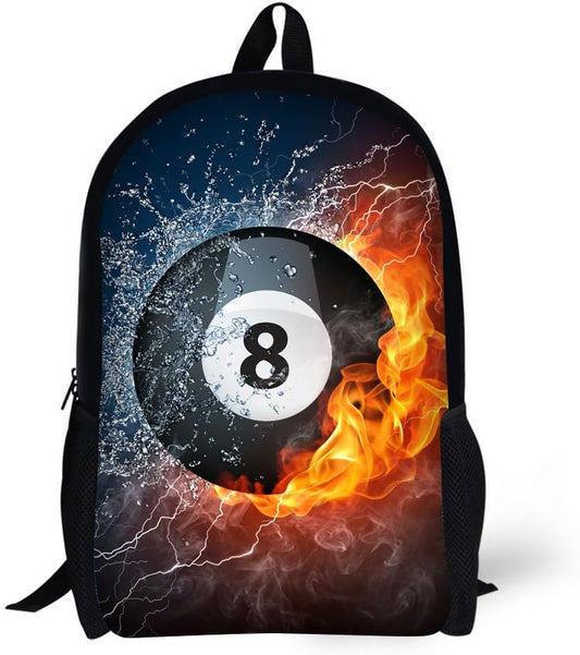 Book Bags for Kids 17 Inch Combustion Pattern School Bags (Billiards)