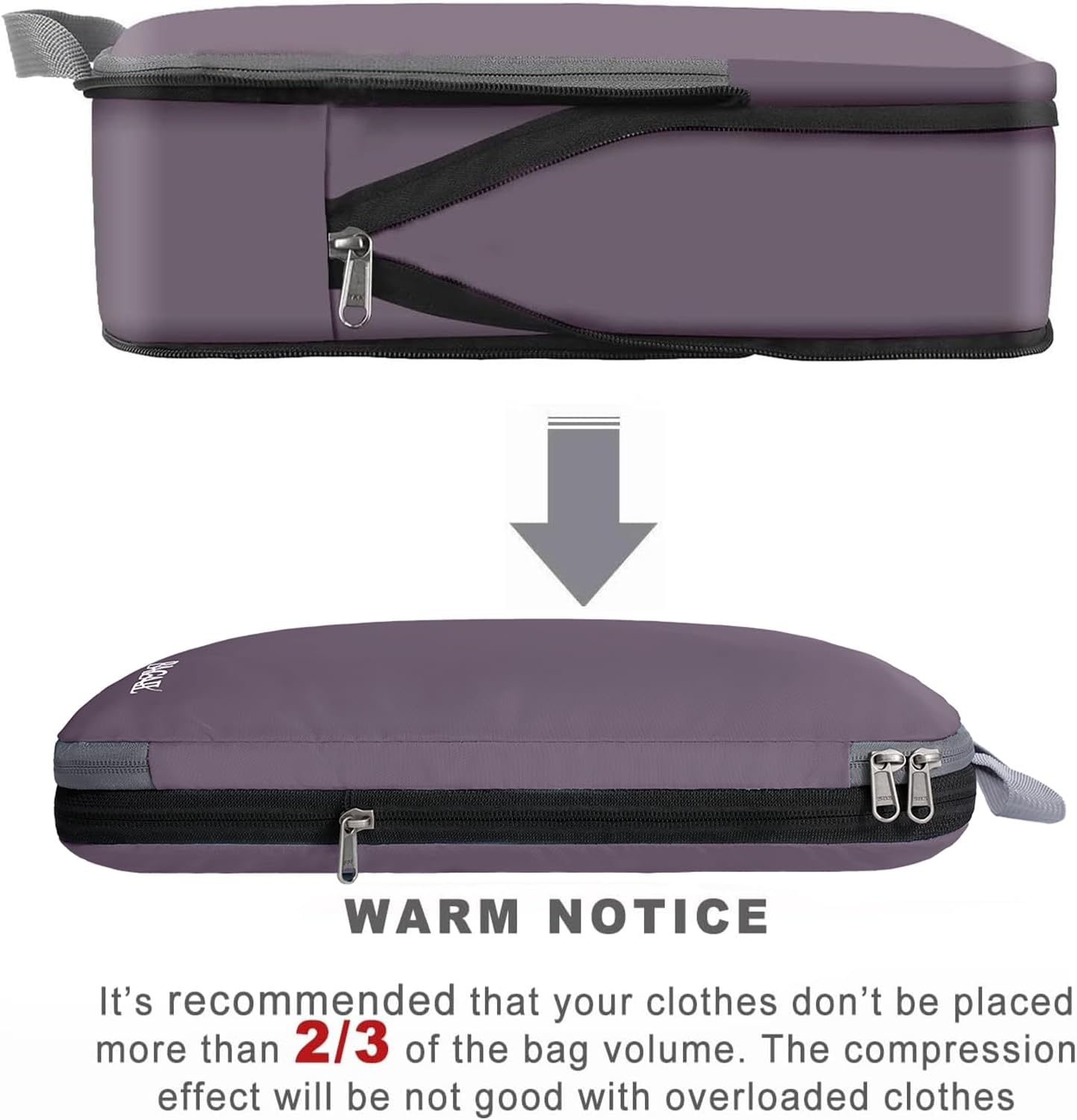 BAGAIL 4 Set/6 Set/8 Set Compression Packing Cubes Travel Accessories Expandable Packing Organizers