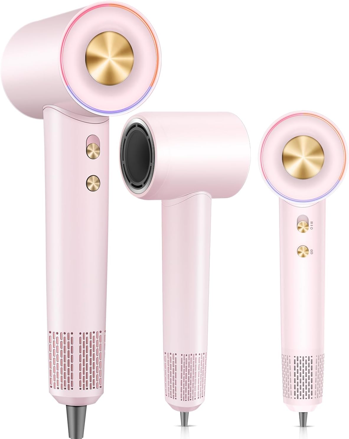 Professional High Speed Ionic Hair Dryer - 1 Min Fast Drying, 180000 RPM Blow Dryer 500 Million Negative Ions, No Heat Damage & Low Noise, Lightweight, Hairdryer with Magnetic Concentrator for Women