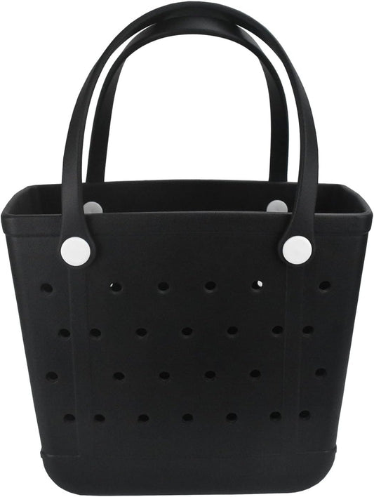 Beach Bag, Waterproof Beach Tote, Rubber Medium Tote Bag, Washable and Durable Open Handbag for Boat Pool Sports