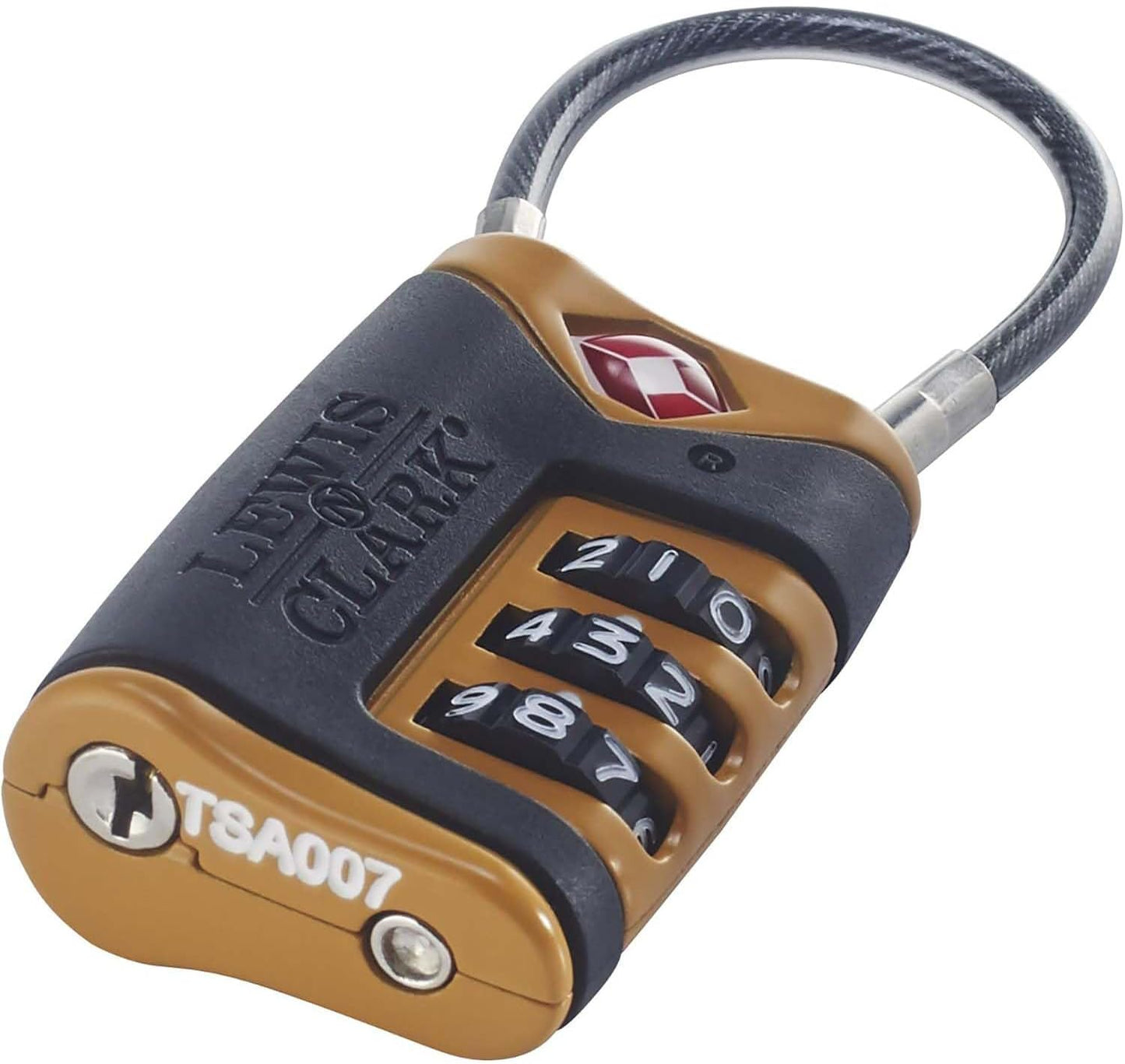 Lewis N. Clark TSA Cable Lock 2 Pack, Orange