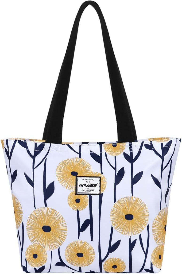 Tote Bag with Zipper for Women Inside Mesh Pocket Heavy Duty Casual Anti-water Cloth Travel Shoulder Handbag