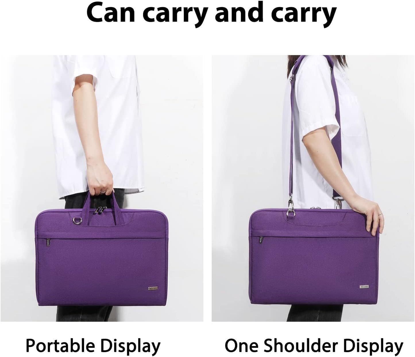 Voova Laptop Case 13 14 15 16 17 Inch with Shoulder Strap, Waterproof Laptop Sleeve Slim Briefcase
