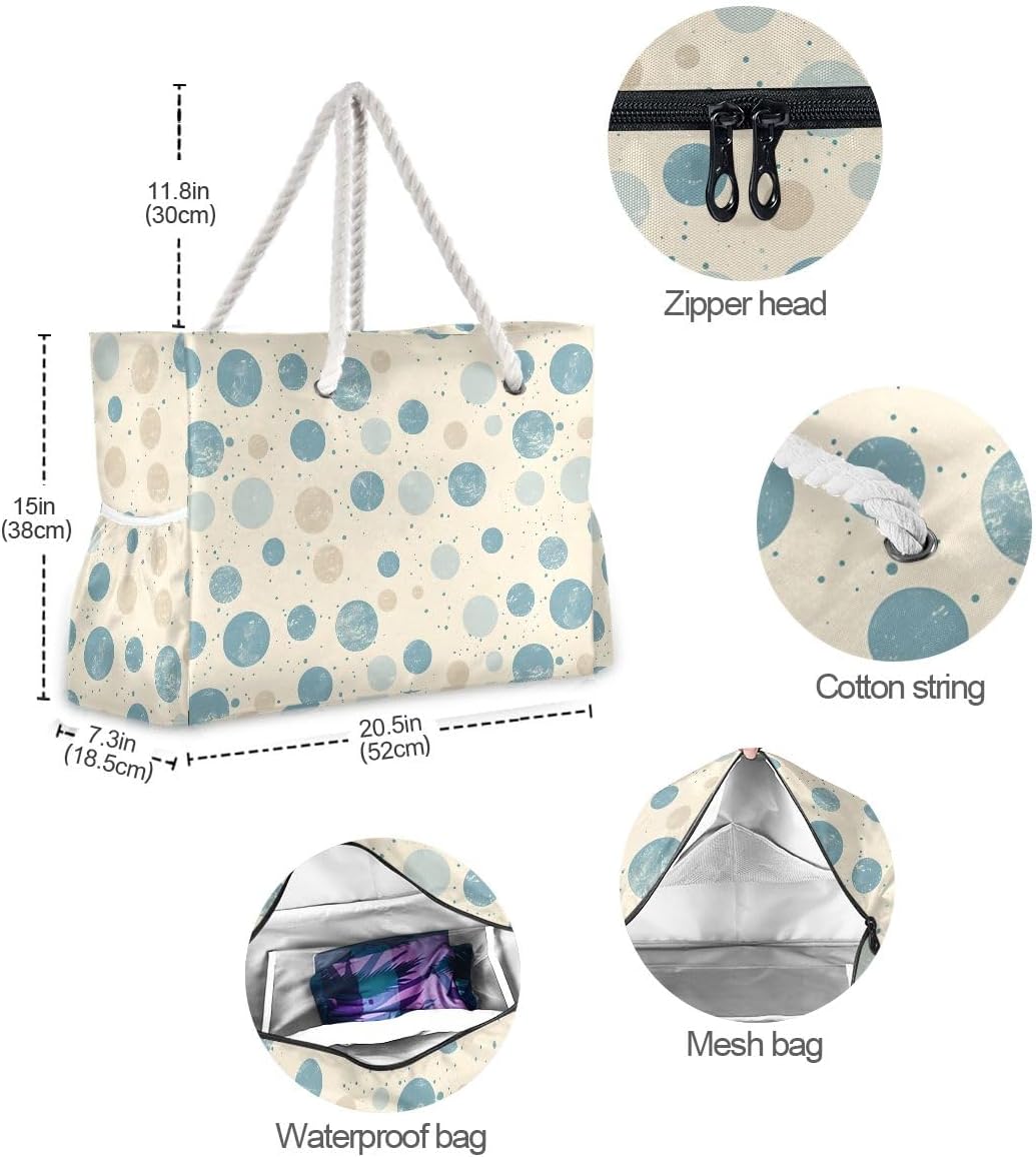 senya Large Beach Bags Totes Swim Canvas Tote Shoulder Bag Water Resistant Bags for Gym Travel Daily