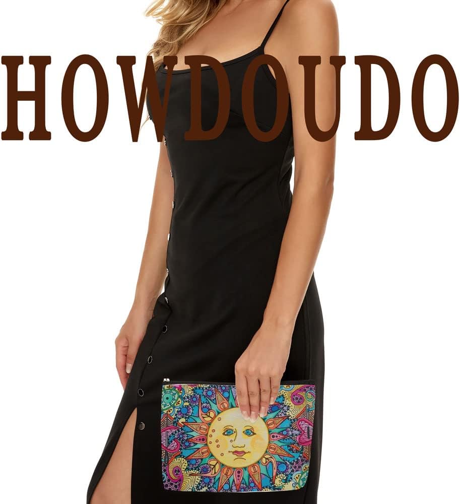 Hippie Gifts for Women Hippie Cosmetic Bag, Hippie Décor Stuff Beatles Inspired Lyric Peace Sun Hippie Boho Makeup Bag, Cosmetic Bag For Women Makeup Bag with Zipper Pouch Travel Bags Accessories