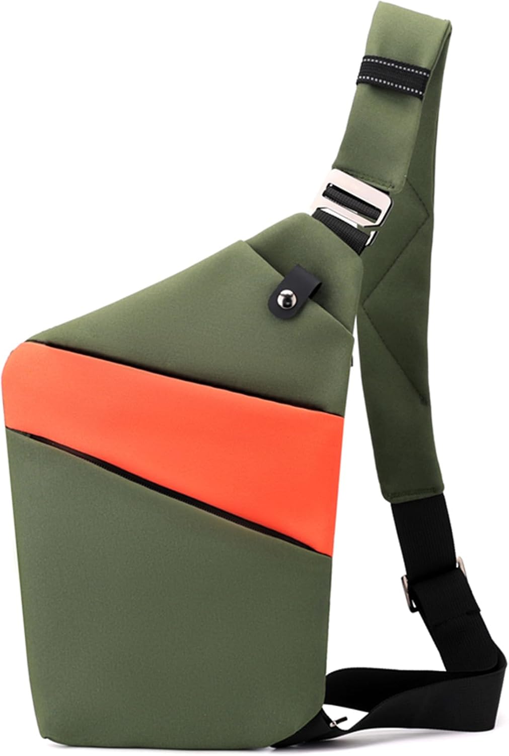 Anti Theft Crossbody Bags for Women, 2025 New Anti-Theft Travel Bag, Shoulder Bag Anti-theft Design for Travel, Sport (Green Orange - Right Shoulder)