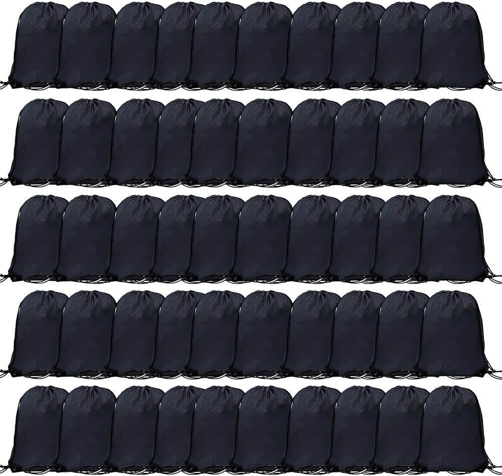 Bulk Drawstring Bags, Polyester Draw String Bags, Gym Sports Cinch Bag Drawstring Backpack for