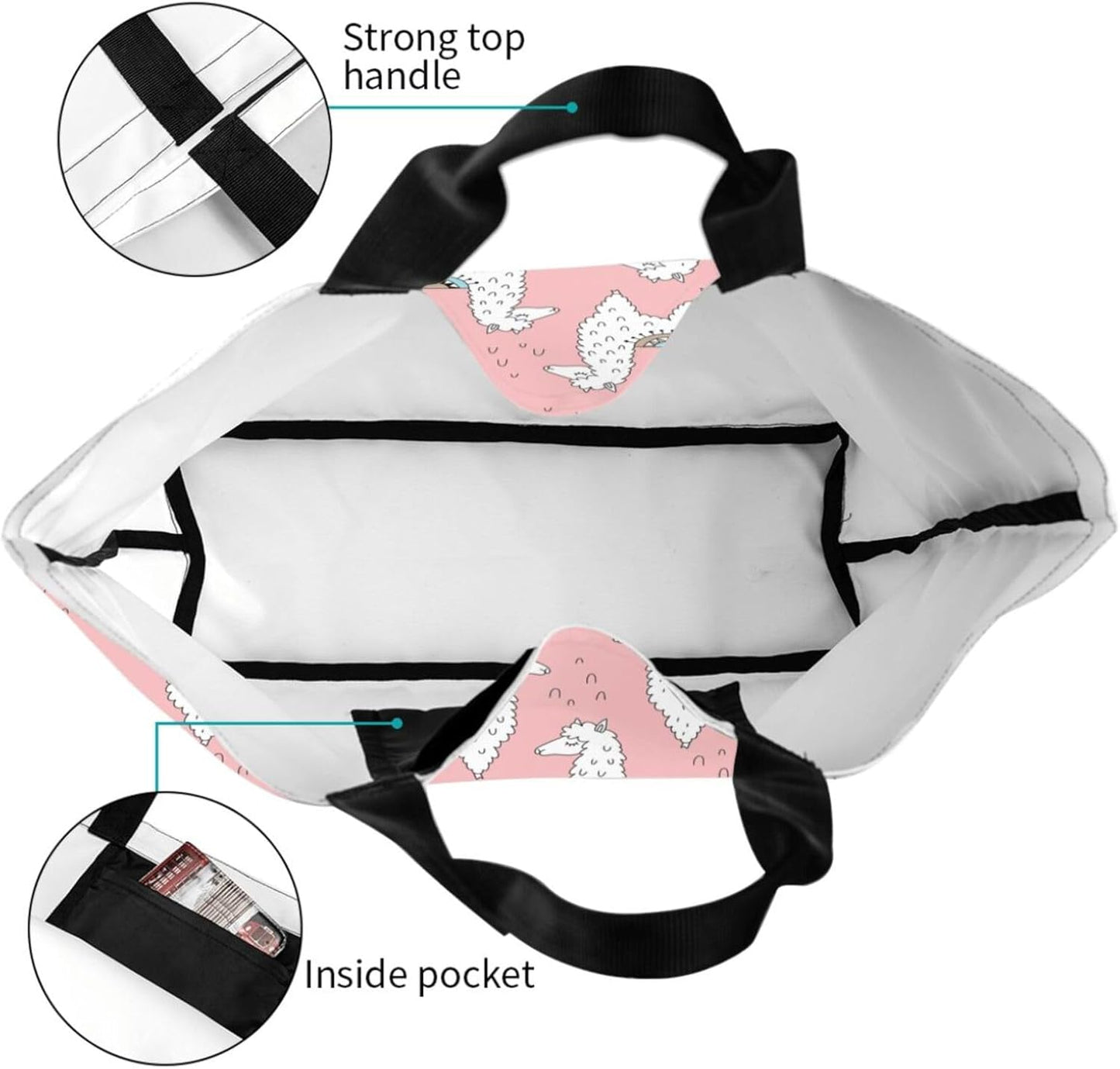 Tote Bag Beach Bag for Women Reusable Grocery Large Shopping Shoulder Bag Travel Handbag
