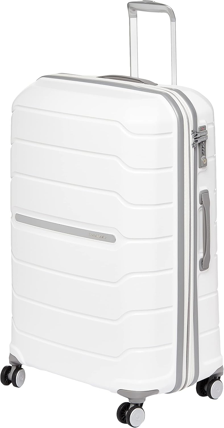 Samsonite Freeform 2-Piece Luggage Set - Carry-On & Large Checked Luggage with Dual Spinner Wheels - Durable Polypropylene Hardshell - TSA Lock, Airline-Approved - Expandable Hard Shell - White