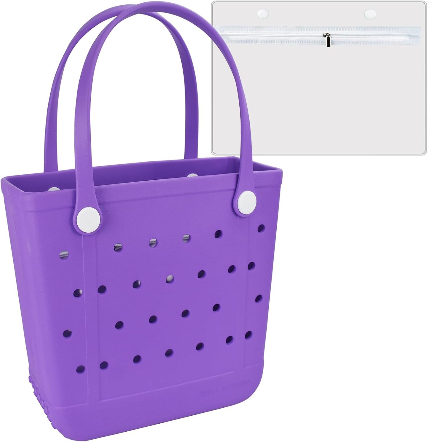 Tote Bag for Women - Large Rubber Beach Bag, Medium Waterproof Sandproof Travel Tote Bags for Beach Outdoor Sports