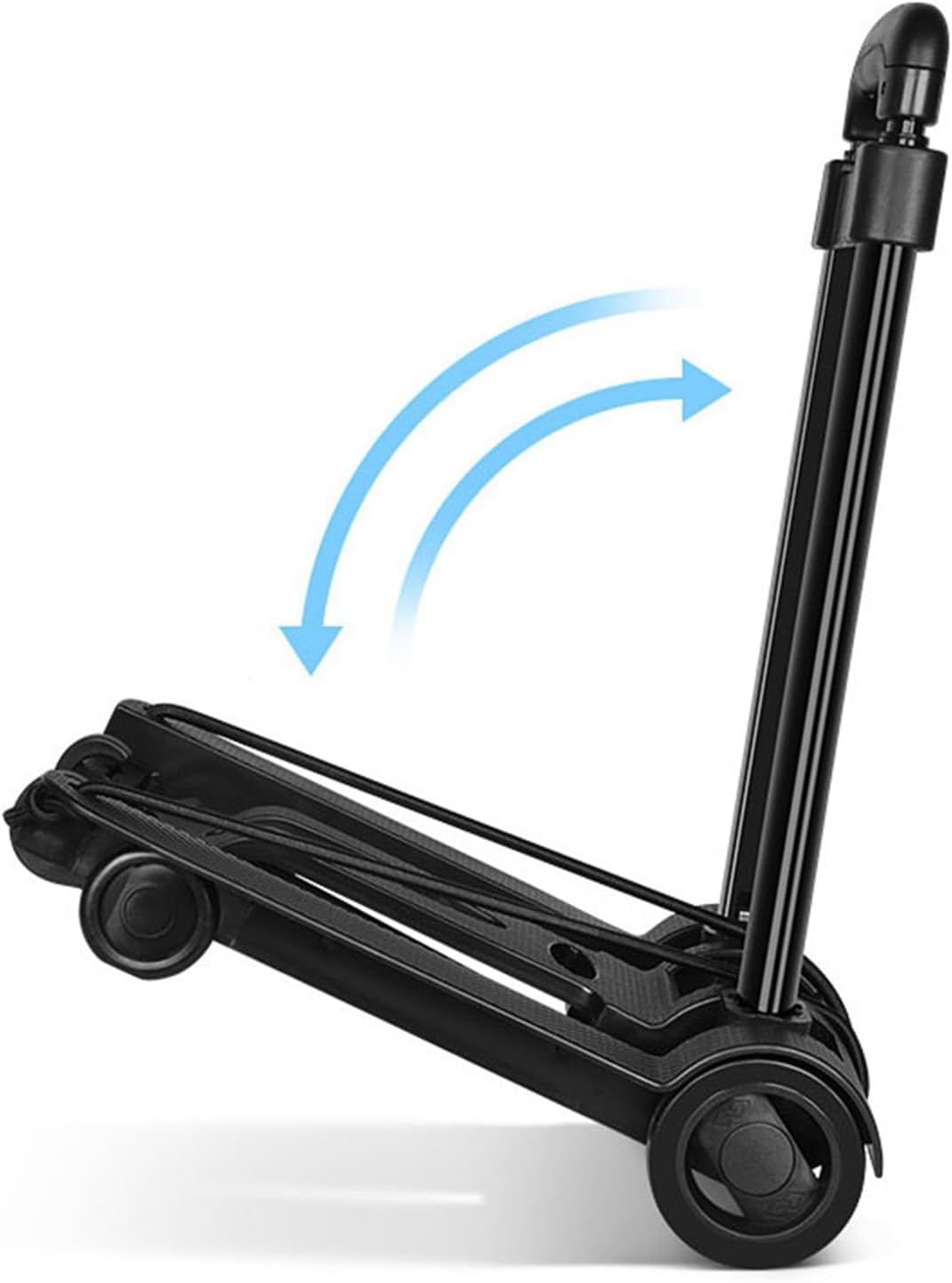 LiebeWH Small Folding Hand Truck with 2 Wheels Dolly Luggage Trolley Cart Portable Compact for Carrying Travel Shopping Airport