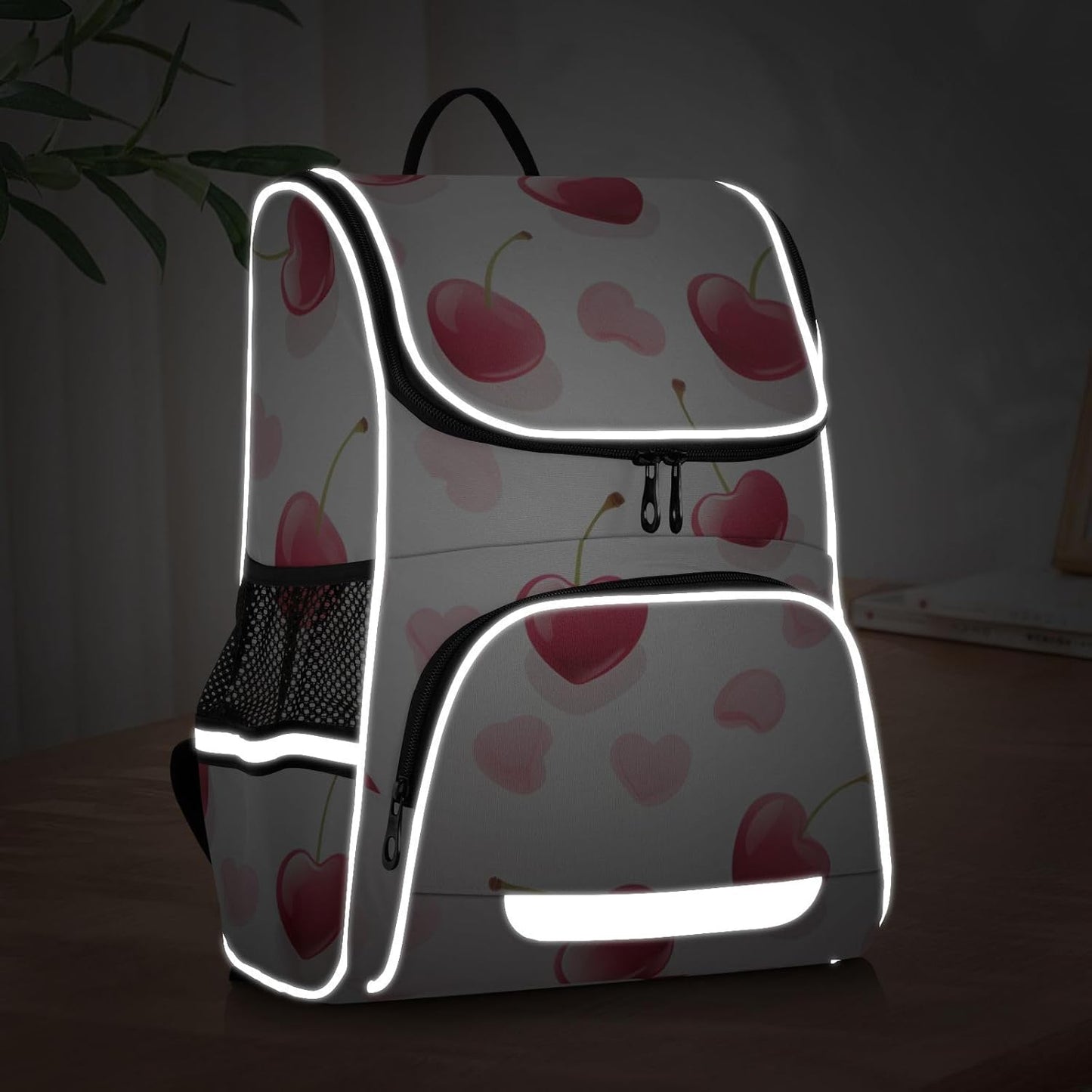 Cherry Love Heart Cute Backpack For Girls Kids Backpack Boys Teen School Bag Bookbag Travel Daypacks