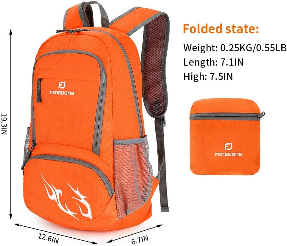 FENGDONG 35L Lightweight Foldable Waterproof Packable Travel Small Hiking Backpack Daypack for men women