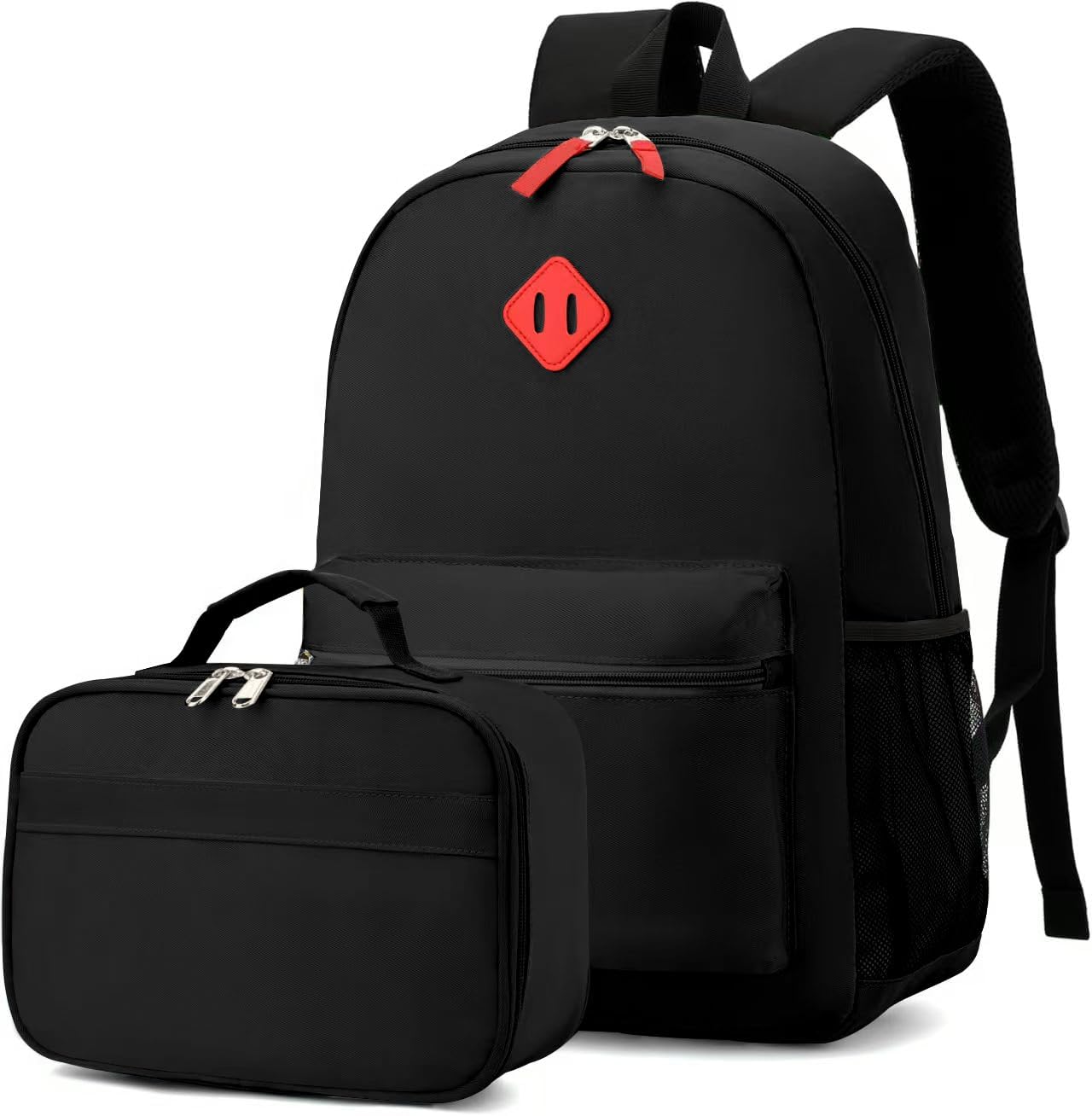 Preschool Backpack Kindergarten Toddler School Backpacks Primary School Backpack for Boys and Girls with Chest Buckle (Set Black, Medium-15 H)