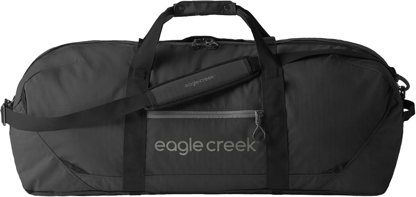 Eagle Creek No Matter What Duffel Bag - Eco Friendly Duffel for Sustainable Travel - Adjustable Shoulder Strap - Multiple Carry Options - Easy to Store - Black - 90L