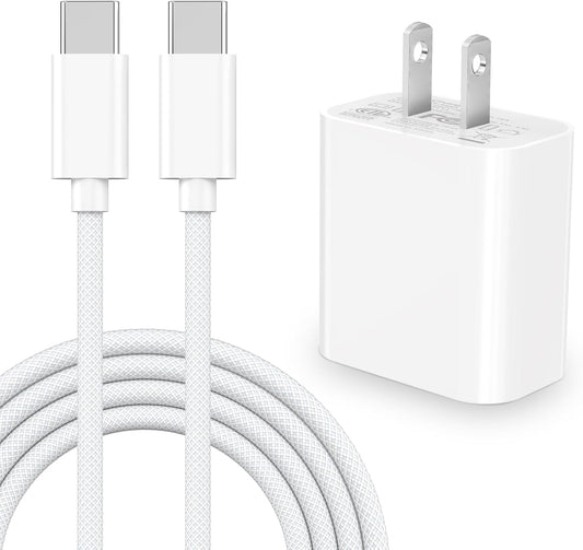 iPhone 17 Charger iPad Fast Charger, 20W USB C Fast Charger Block with Woven 6FT Long USB-C Cable for iPhone 17/Air/16/15, iPad Pro 12.9 inch 11 inch, iPad Air M3 M2 M1, ipad 10th/11th, Mini, Airpods