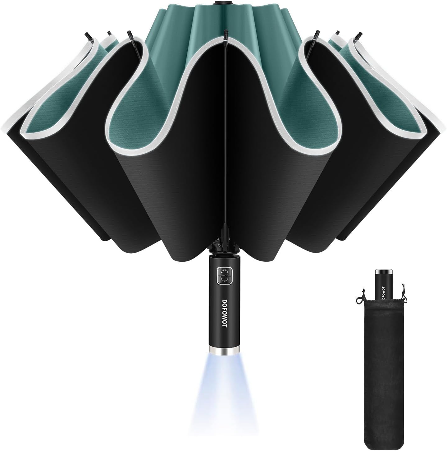 DOFOWOT UV Protection Umbrella for Rain Sun Umbrellas Windproof Anti-Rebound UPF 50+ UV Travel Umbrella Compact for Women Men