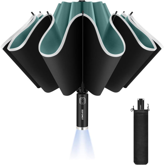 DOFOWOT UV Protection Umbrella for Rain Sun Umbrellas Windproof Anti-Rebound UPF 50+ UV Travel Umbrella Compact for Women Men