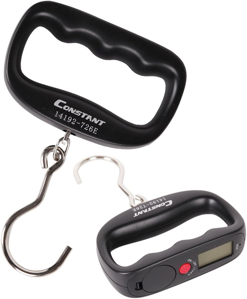 50kg 10g Portable High Precision Smart Electronic Fishing Luggage Scale with LCD Display Backlight,Black